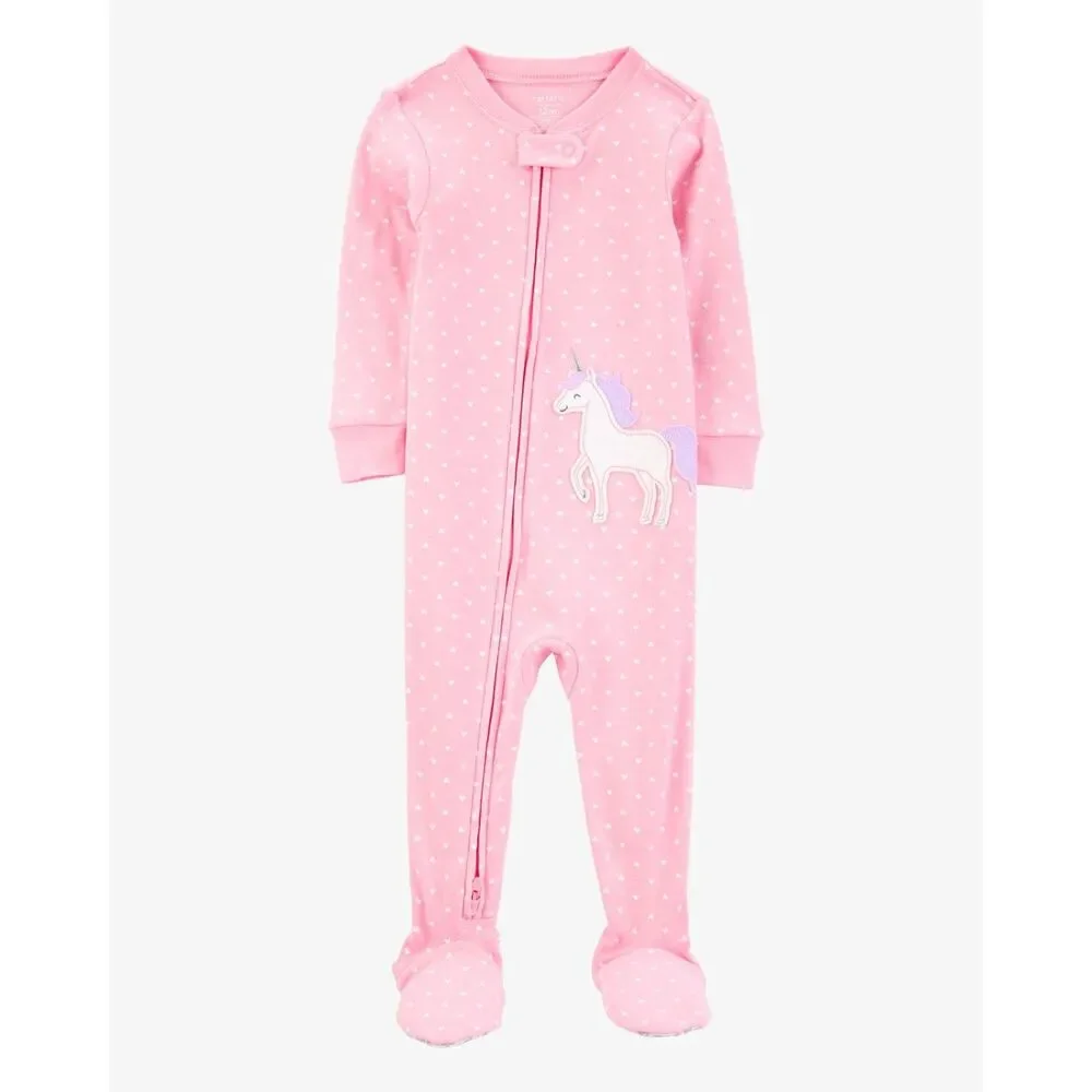 Carter's Baby Girl Unicorn Snug Fit Cotton Footie Pajamas size 18 m